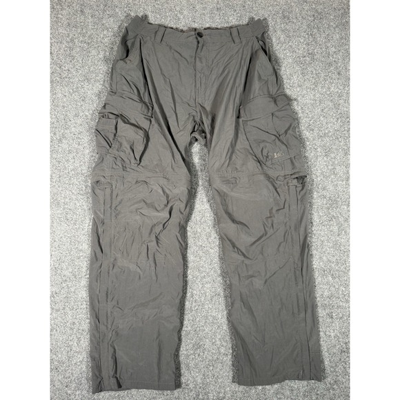REI Other - REI Convertible Cargo Pants Mens Large Gray Lightweight Nylon Hiking 30" EUC